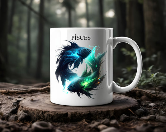 Pisces Zodiac Astrology Sign Coffee Mugs
