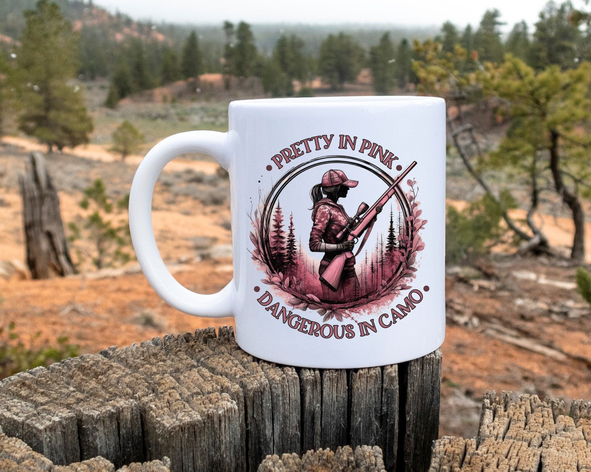 Pretty In Pink Dangerous In Camo Hunting Coffee Mug