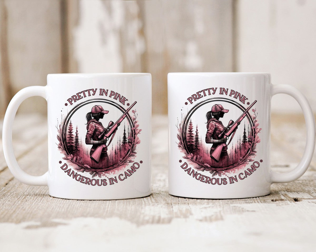 Pretty In Pink Dangerous In Camo Hunting Coffee Mug