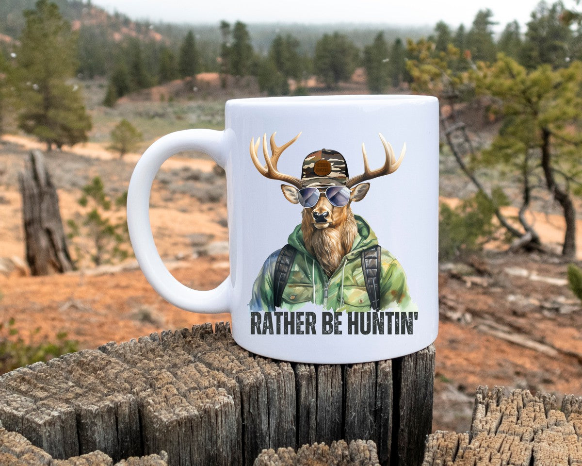 Rather Be Huntin' Hunting Coffee Mug
