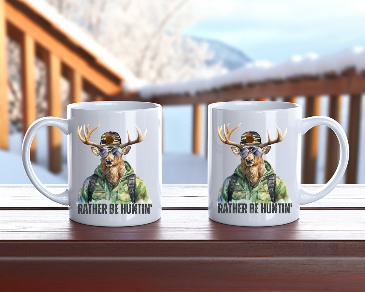 Rather Be Huntin' Hunting Coffee Mug