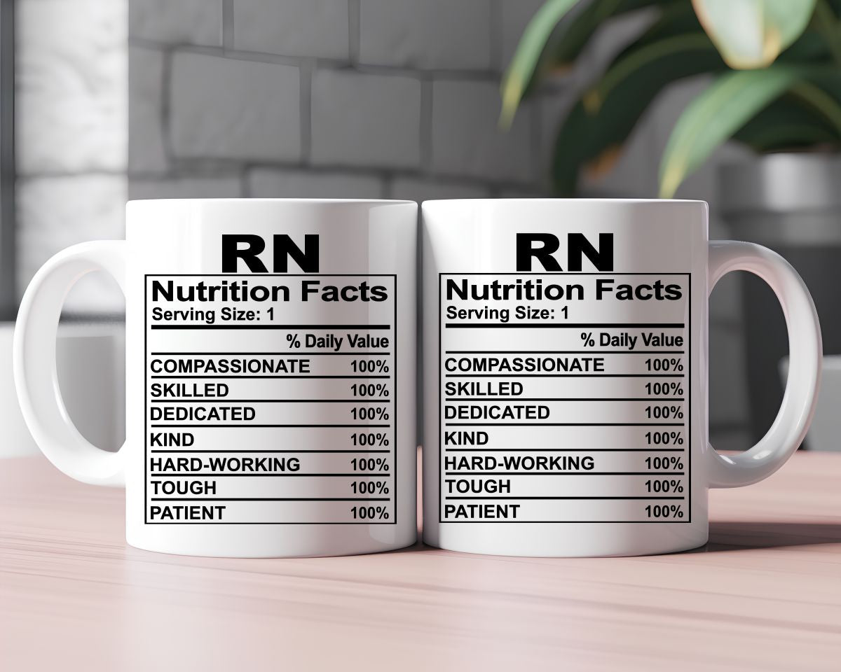 RN nutrition facts Nursing Nurse Medical Coffee Mug