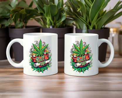 Roll Up Marijuana Weed Coffee Mugs