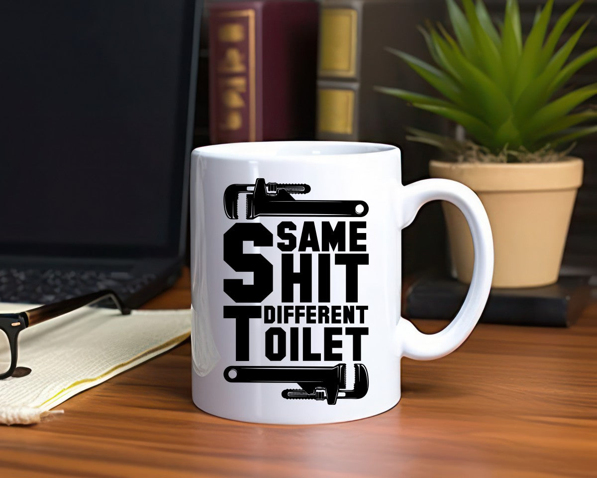 Same Shit Different Toilet Plumber Coffee Mug