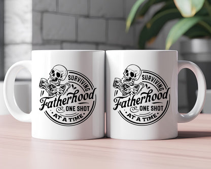 Surviving Fatherhood One Beer At A Time Dad Coffee Mug