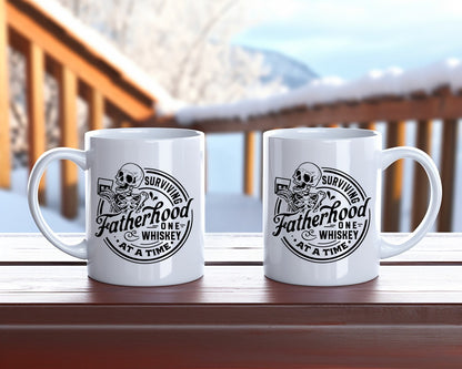 Surviving Fatherhood One Whiskey At A Time Dad Coffee Mug