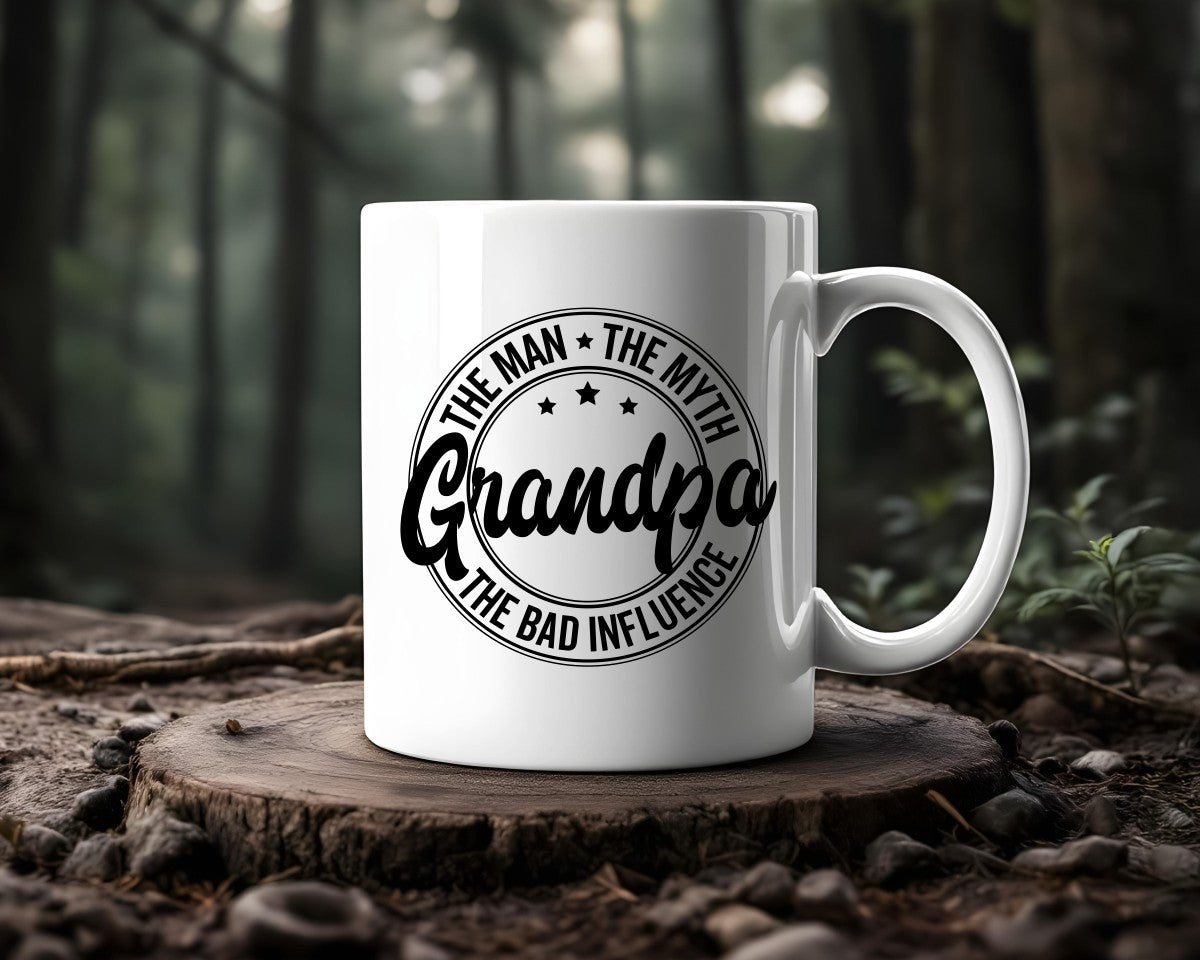 The Man The Myth The Bad Influence Grandpa Coffee Mug