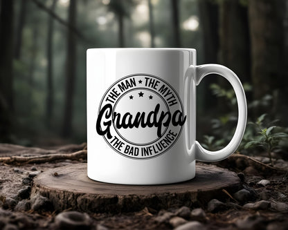 The Man The Myth The Bad Influence Grandpa Coffee Mug