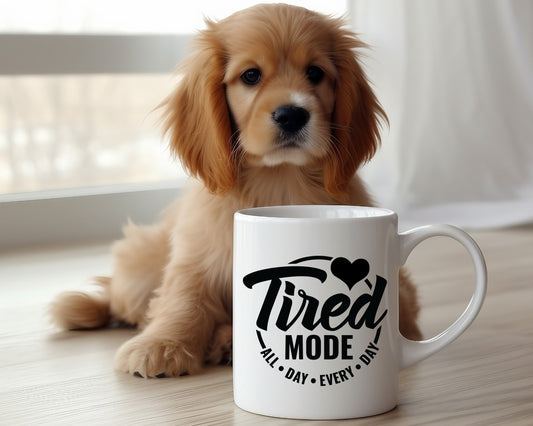 Tired Mode Office Work Humor Coffee Mug