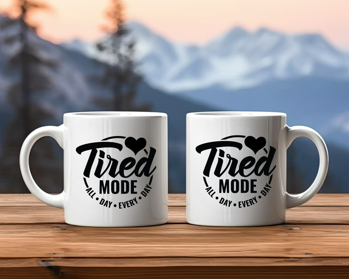 Tired Mode Office Work Humor Coffee Mug