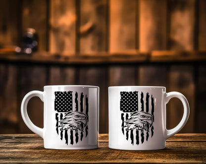 US Flag Eagle Patriotic/2nd Amendment Coffee Mug D