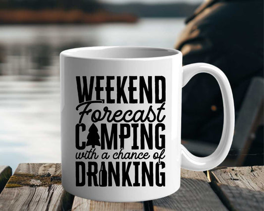 Weekend Forecast Camping Coffee Mug