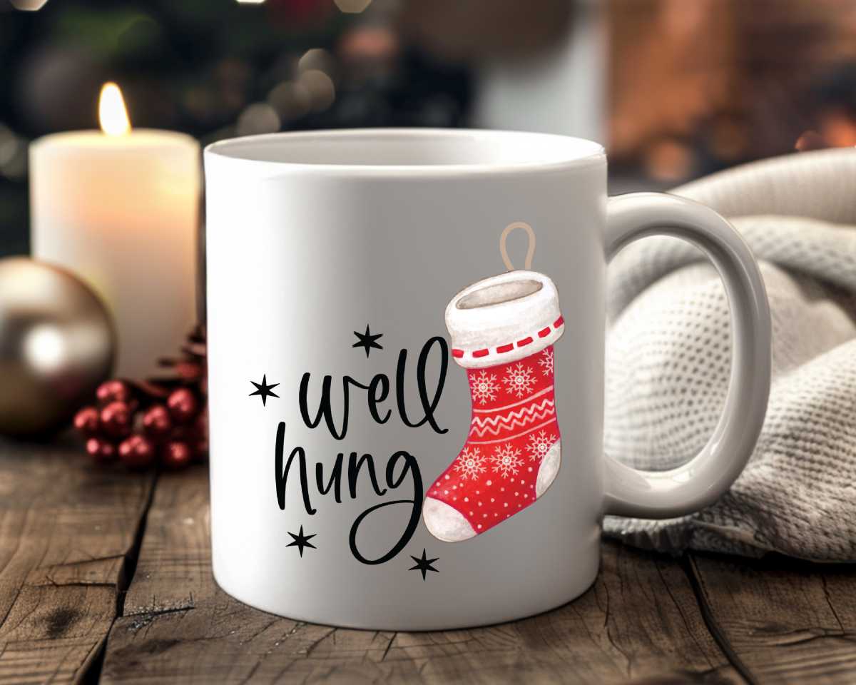 Well Hung Christmas Coffee Mug